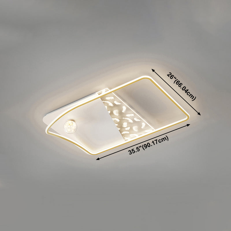 Lignes LED plafonnier style moderne encastré pour salon salle à manger