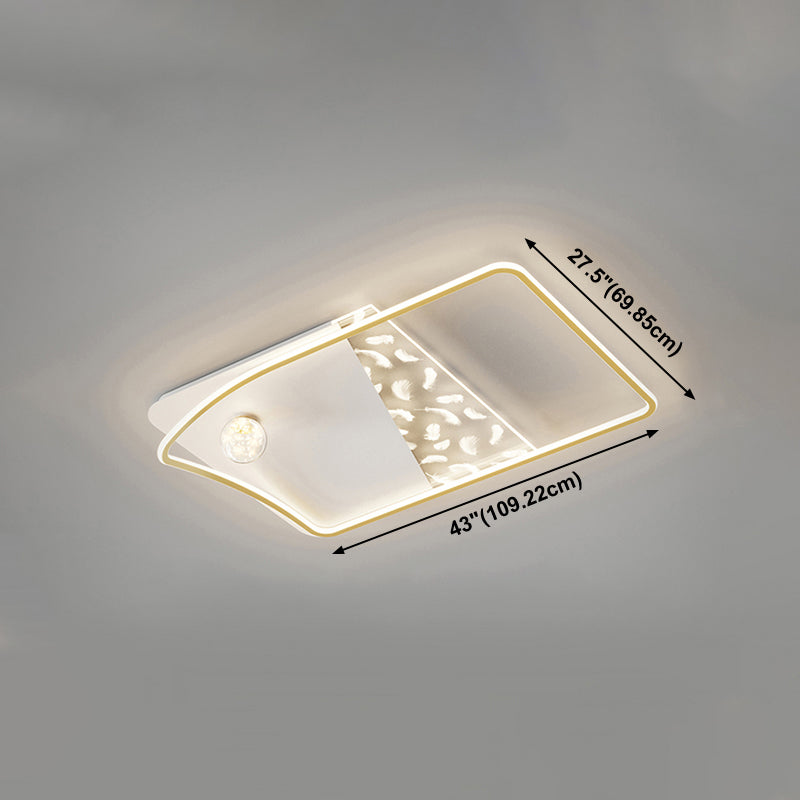 Lignes LED plafonnier style moderne encastré pour salon salle à manger