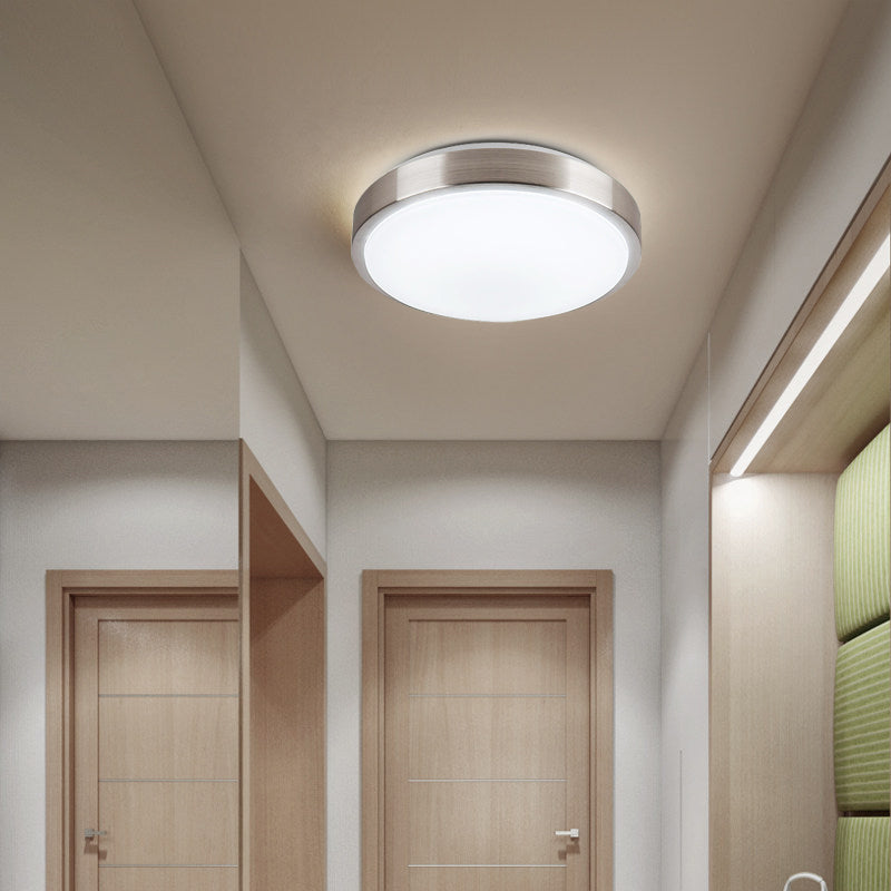Lámpara de techo redonda sencilla de montaje empotrado LED de aluminio para sala de estar