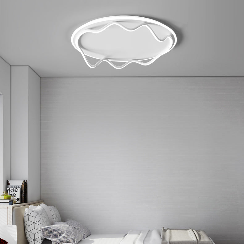 Lámparas de techo sencillas de aluminio con luz LED empotrada para sala de estar