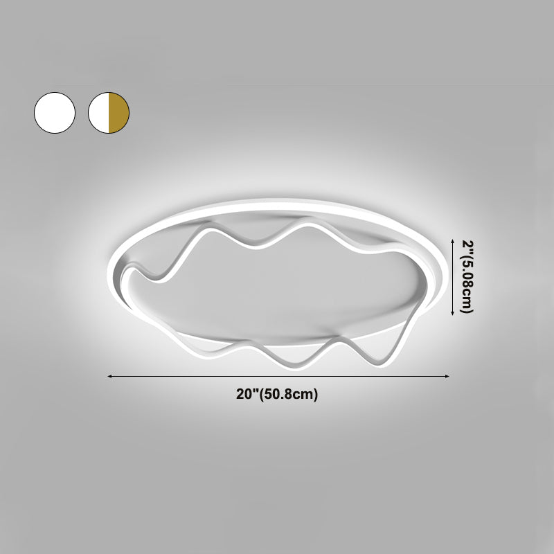 LED Flush Mount Light Aluminum Simplicity Ceiling Light Fixtures for Living Room