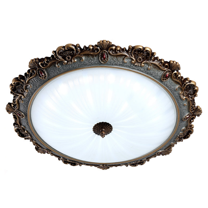 Traditional Style Retro Ceiling Lamp Bedroom Drawing Room Flush Mount Light Fixture