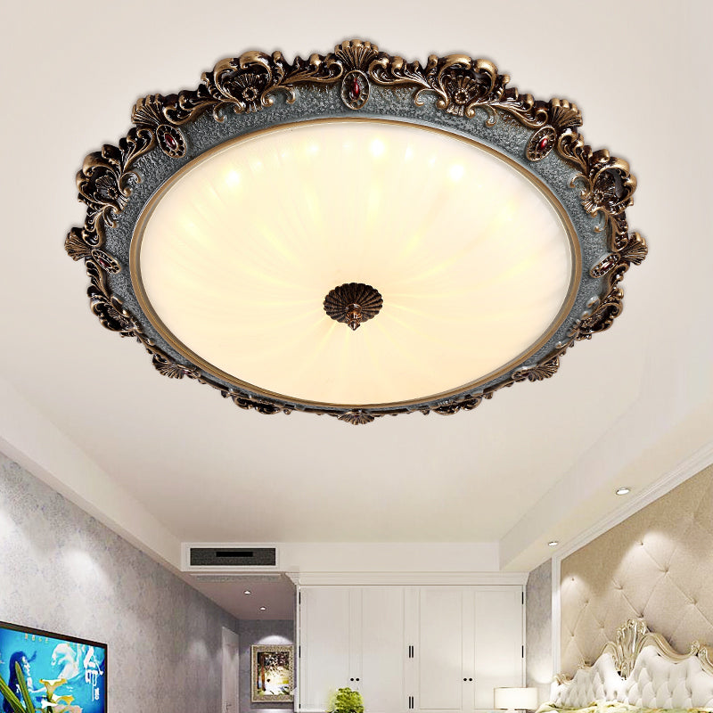 Traditional Style Retro Ceiling Lamp Bedroom Drawing Room Flush Mount Light Fixture