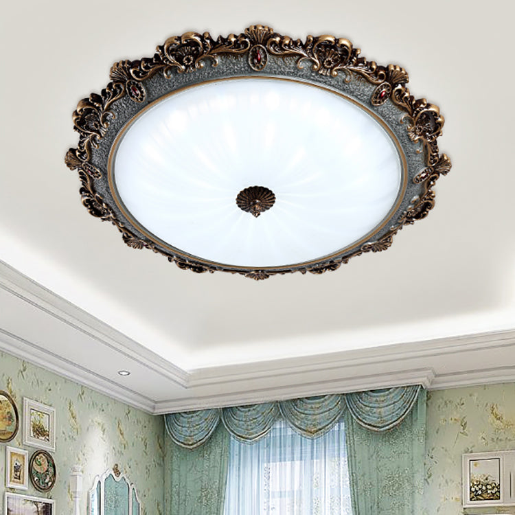 Traditional Style Retro Ceiling Lamp Bedroom Drawing Room Flush Mount Light Fixture