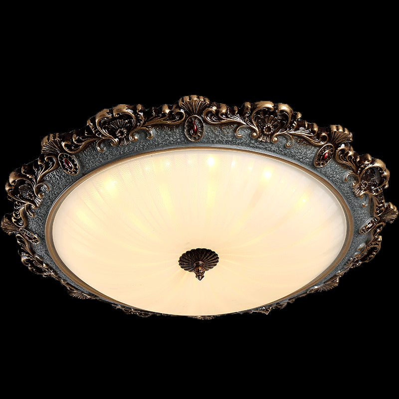 Traditional Style Retro Ceiling Lamp Bedroom Drawing Room Flush Mount Light Fixture