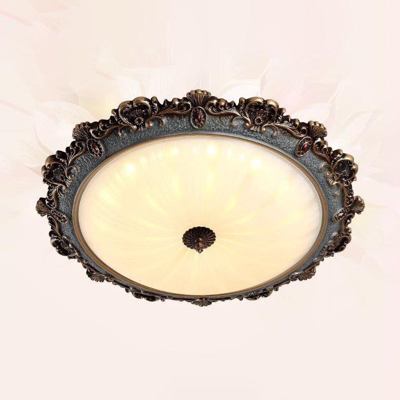 Traditional Style Retro Ceiling Lamp Bedroom Drawing Room Flush Mount Light Fixture