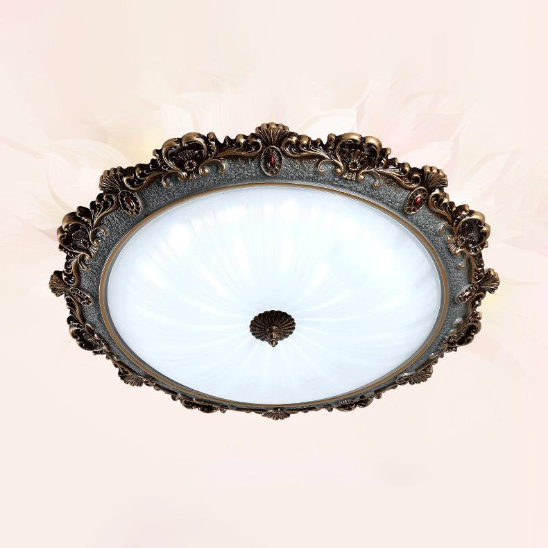 Traditional Style Retro Ceiling Lamp Bedroom Drawing Room Flush Mount Light Fixture