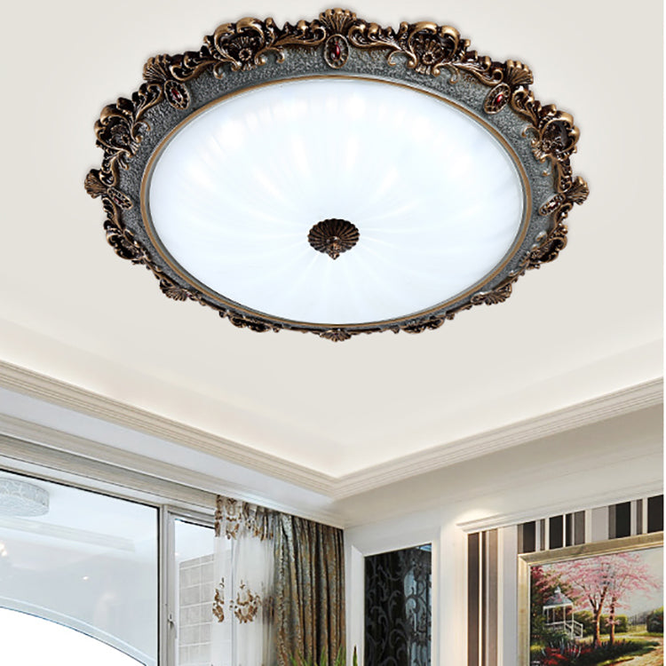 Traditional Style Retro Ceiling Lamp Bedroom Drawing Room Flush Mount Light Fixture