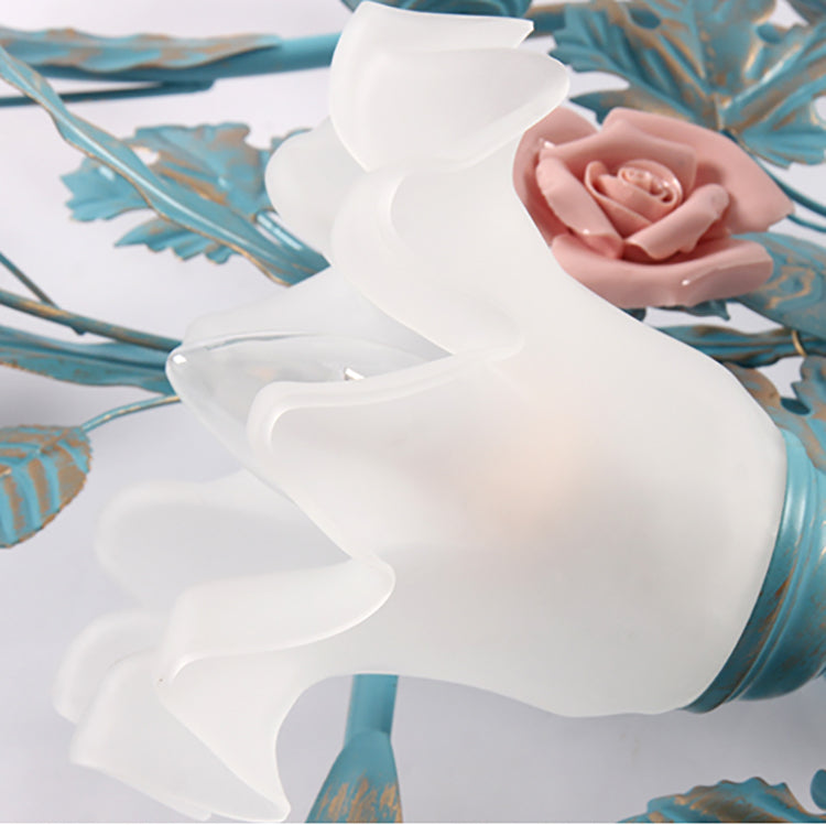 Plafonnier rétro traditionnel avec abat-jour en verre, luminaire encastré pour chambre à coucher et salon