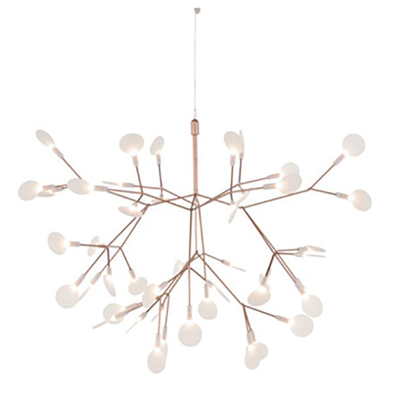 Metal White Chandelier Nordic Style Fireflies Chandelier Lamp for Living Room