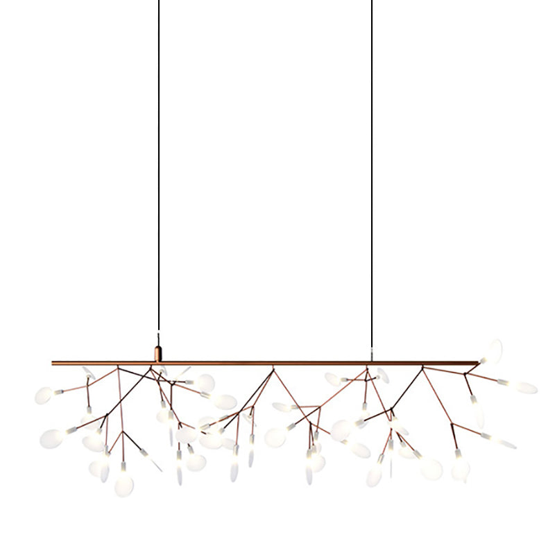 Metal White Chandelier Nordic Style Fireflies Chandelier Lamp for Living Room