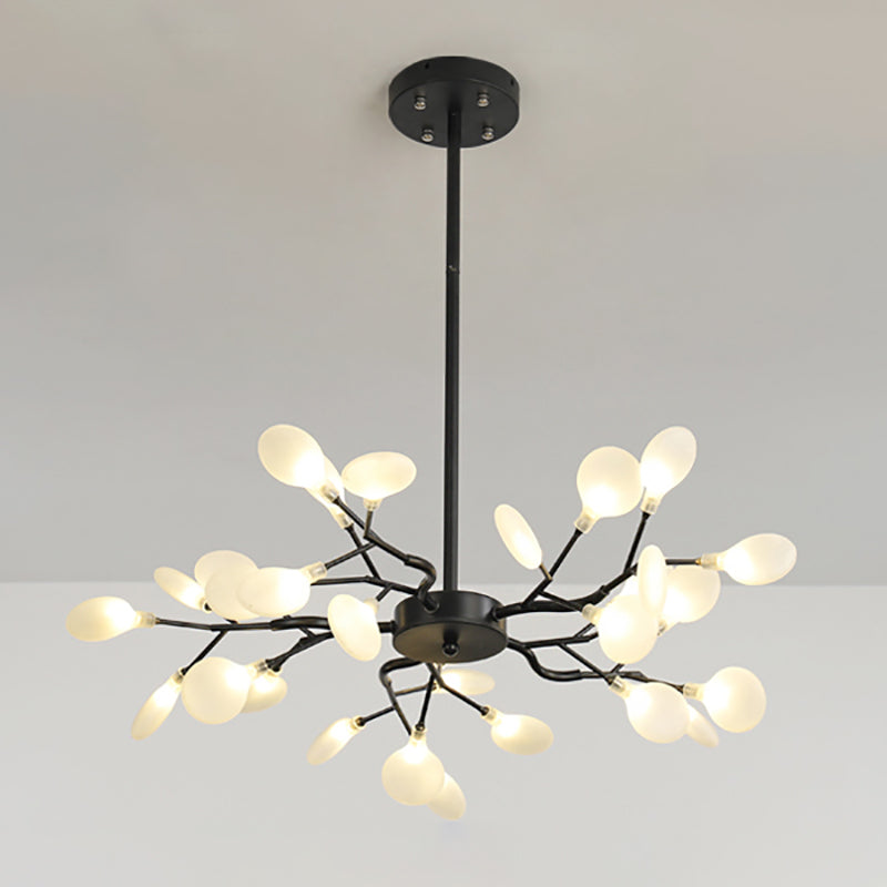 Metal Branch Shape Chandelier Nordic Style Fireflies Chandelier Lamp for Living Room
