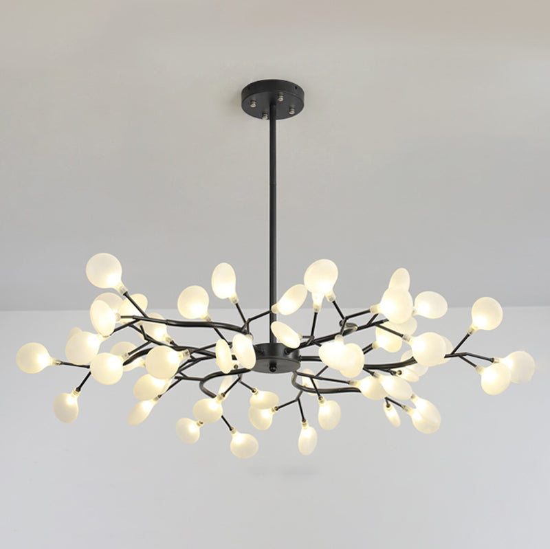 Metal Branch Shape Chandelier Nordic Style Fireflies Chandelier Lamp for Living Room