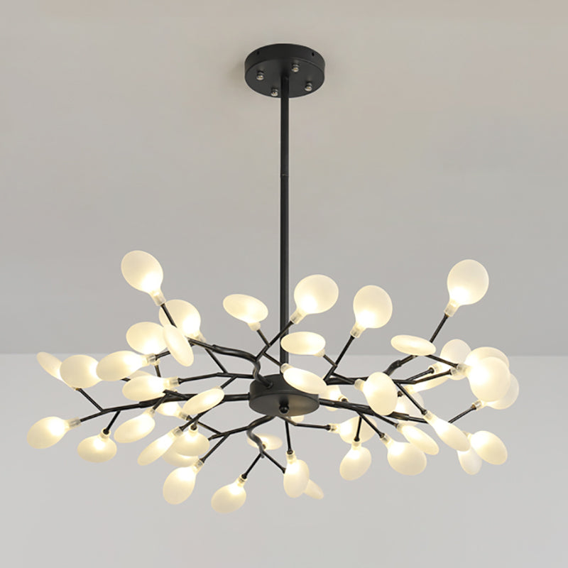 Metal Branch Shape Chandelier Nordic Style Fireflies Chandelier Lamp for Living Room