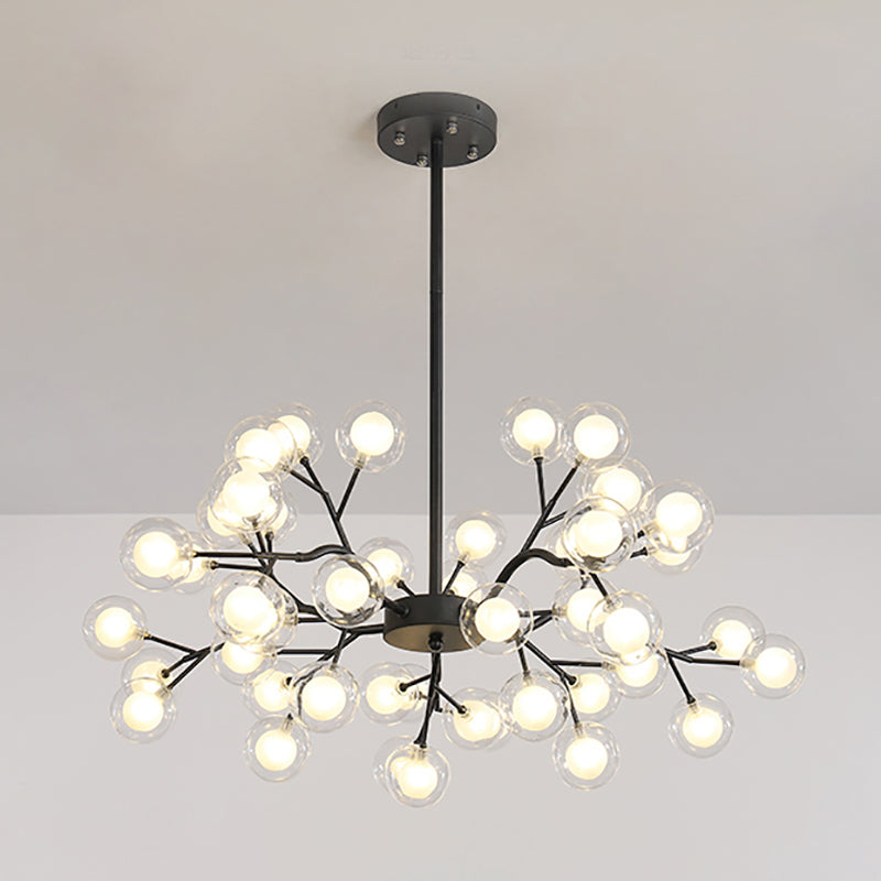 Metal Branch Shape Chandelier Nordic Style Fireflies Chandelier Lamp for Living Room