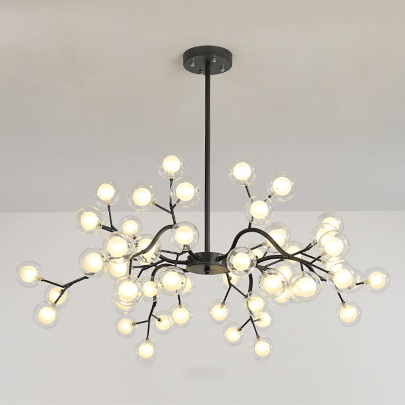 Metal Branch Shape Chandelier Nordic Style Fireflies Chandelier Lamp for Living Room