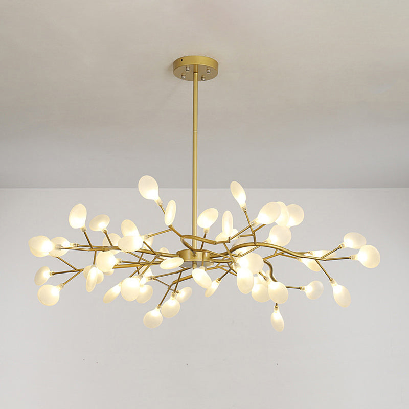 Metal Branch Shape Chandelier Nordic Style Fireflies Chandelier Lamp for Living Room