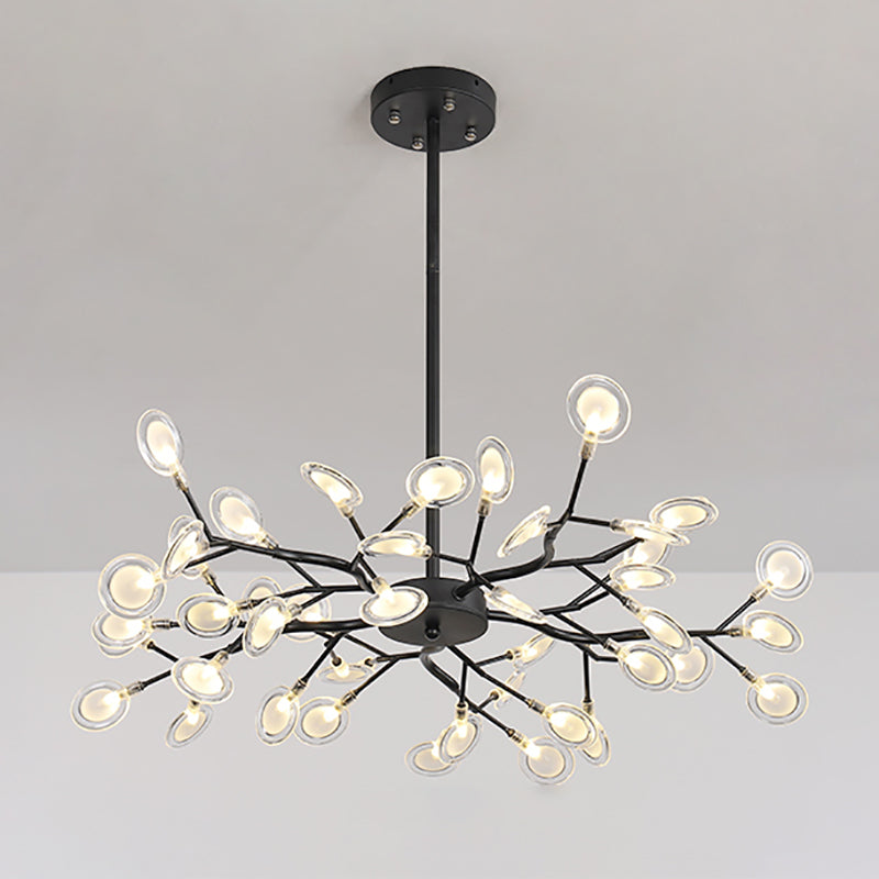 Metal Branch Shape Chandelier Nordic Style Fireflies Chandelier Lamp for Living Room