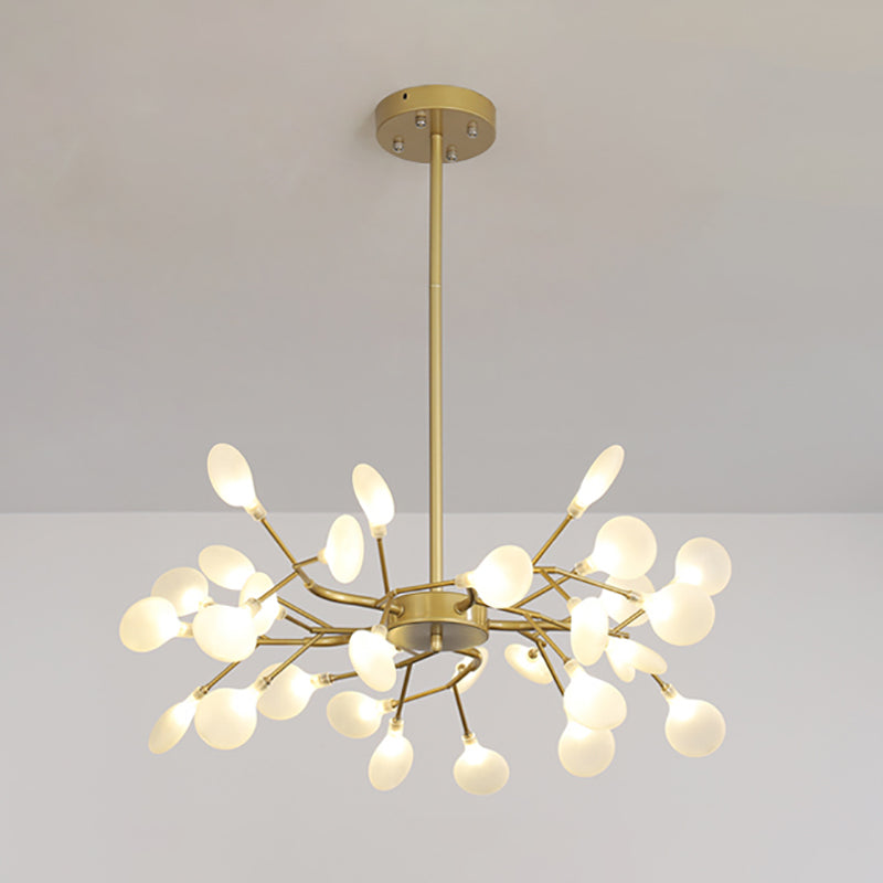 Metal Branch Shape Chandelier Nordic Style Fireflies Chandelier Lamp for Living Room