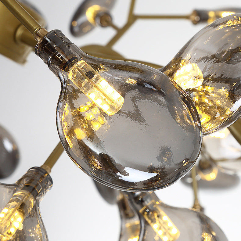 Metal Branch Shape Chandelier Nordic Style Fireflies Chandelier Lamp for Living Room