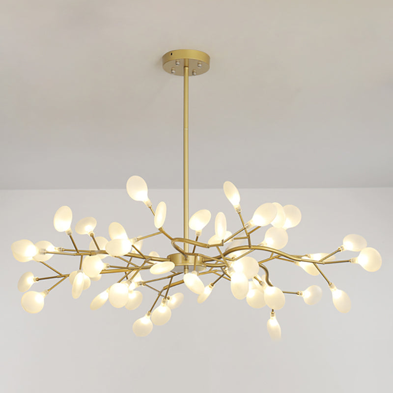 Metal Branch Shape Chandelier Nordic Style Fireflies Chandelier Lamp for Living Room