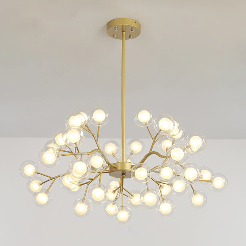Metal Branch Shape Chandelier Nordic Style Fireflies Chandelier Lamp for Living Room