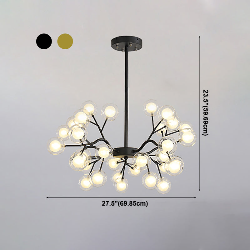 Metal Branch Shape Chandelier Nordic Style Fireflies Chandelier Lamp for Living Room
