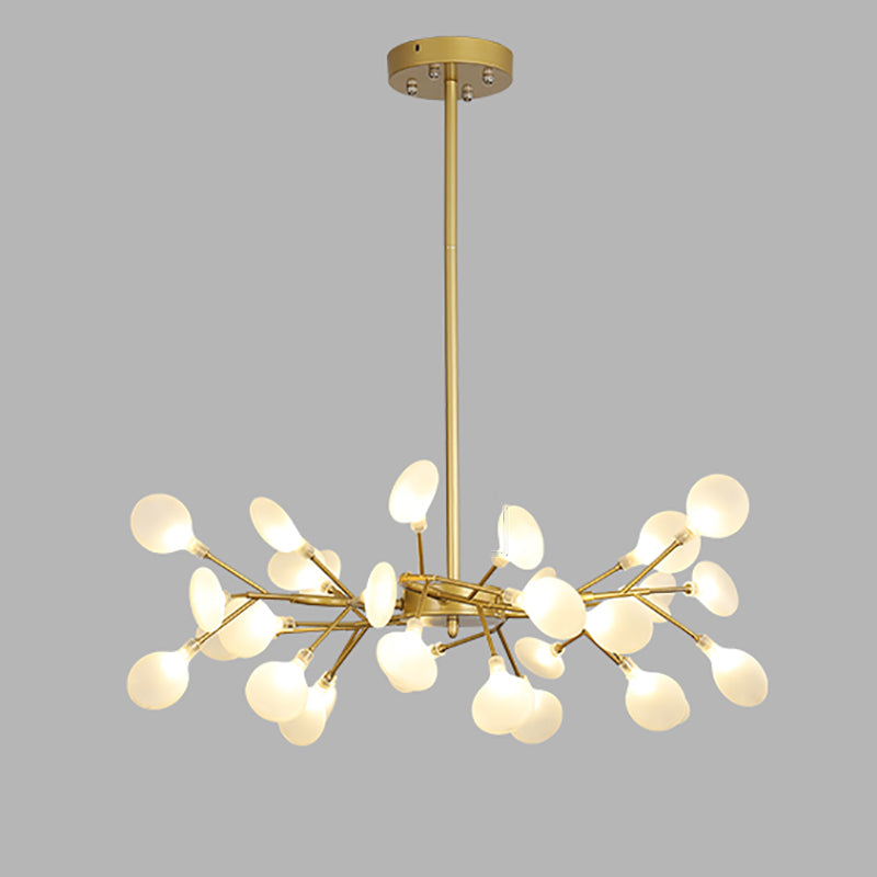Branch Shape Chandelier Modern Fireflies Chandelier Lamp in Gold for Living Room