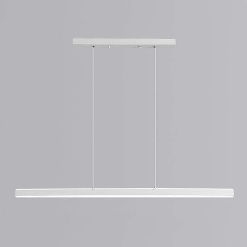 Nordic Simple Island Light Fixture Modern Long Strip LED Pendant Light for Dining Room