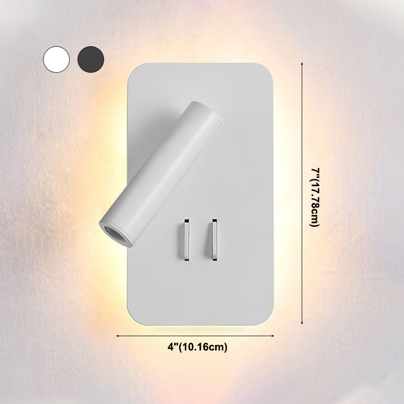 Contemporary Style Simplicity Wall Sconce Metal Shade Reading Lamp for Bedroom