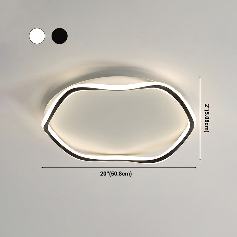 Aluminum Simplicity Flush Mount Ceiling Light Fixtures for Living Room Dining Room
