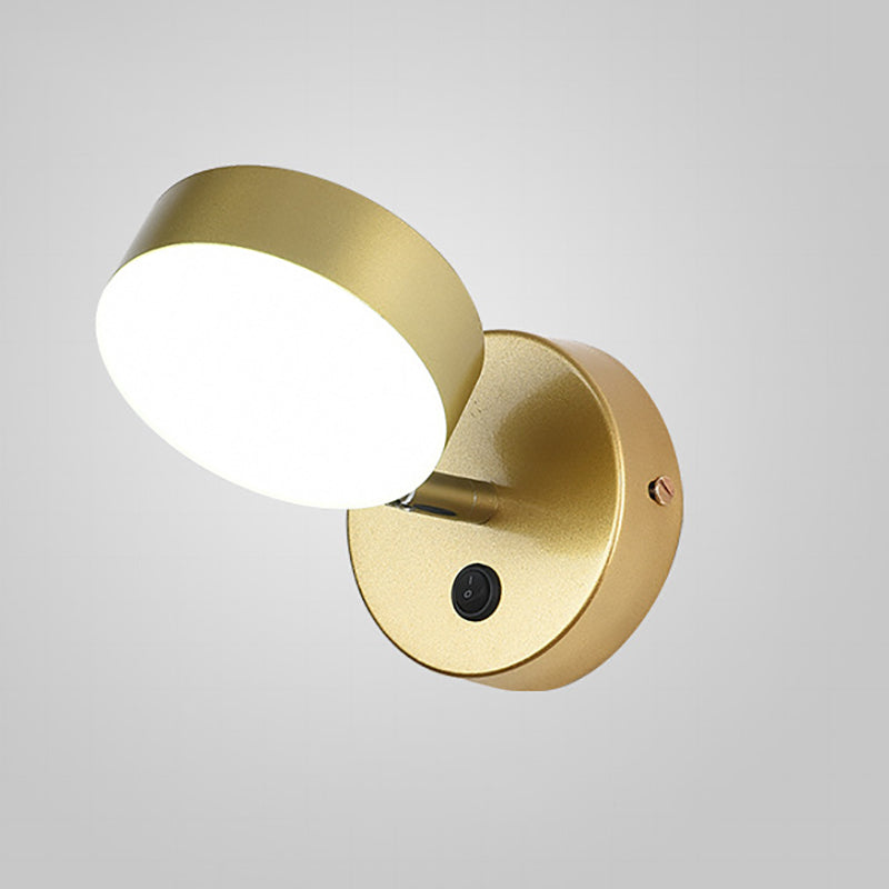 Modern Iron Frame Wall Sconce Led Wall Mounted Light Fixture for Bedside Reading Light