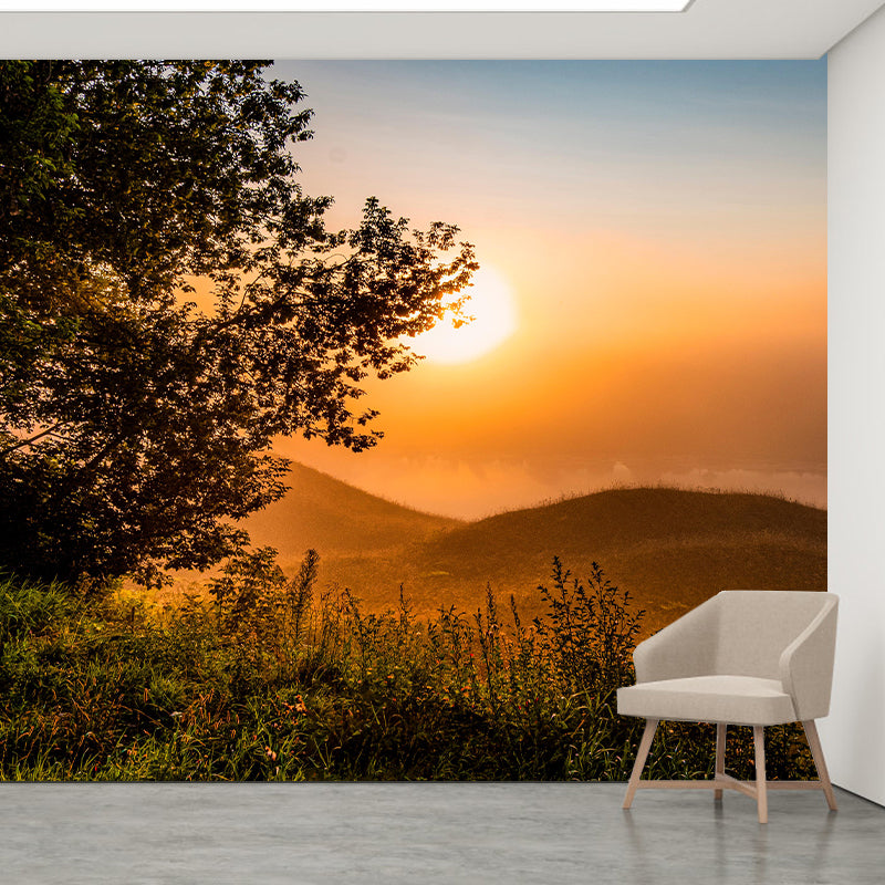 Mountain Mural Horizontal Photography Environment Friendly Wallpaper for Bedroom