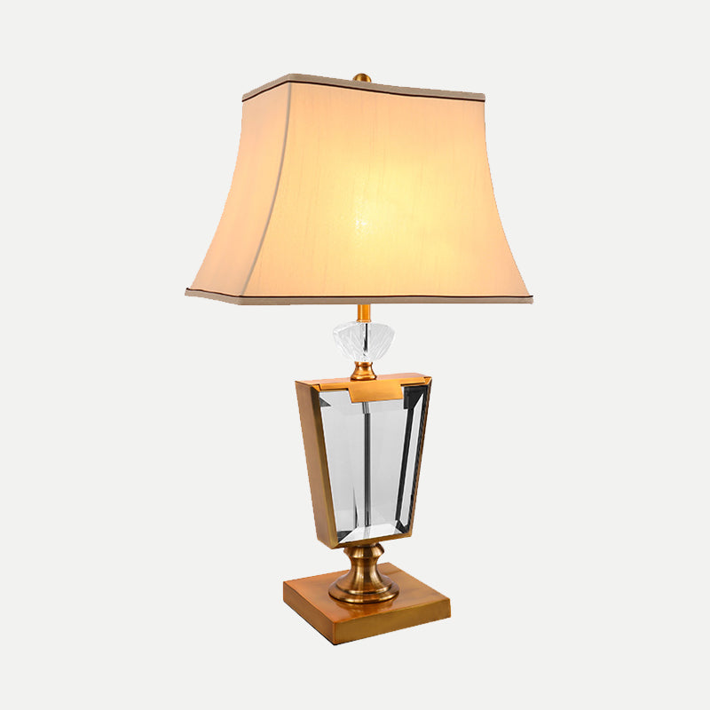 1 hoofd eetkamer tafel licht modernistische gouden kleine bureaubriek met bel -stofschaduw