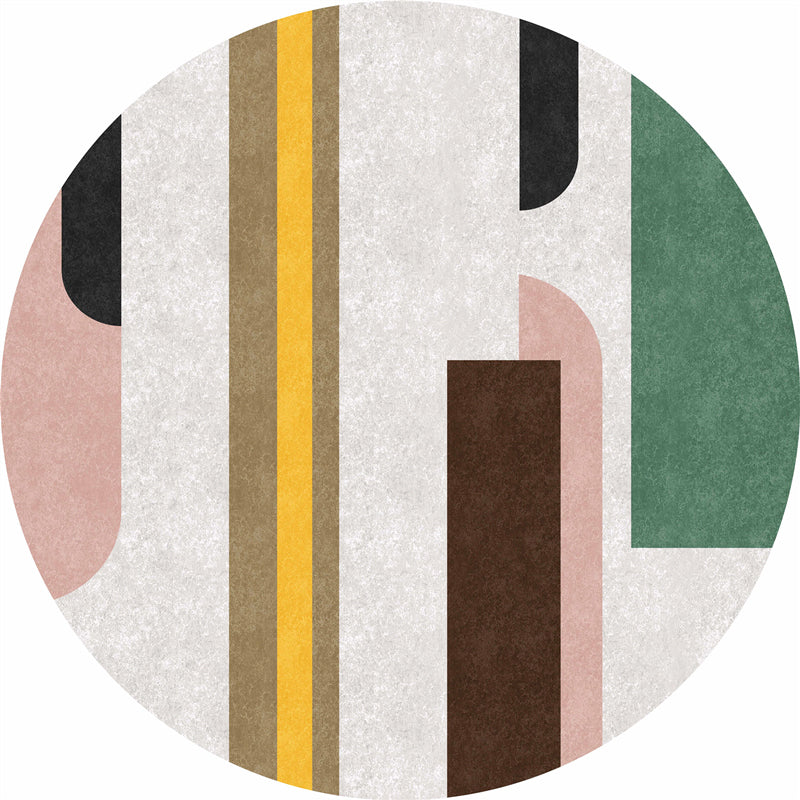 Gold Leaves Carpet Blending Modern Carpet Non-Slip Backing Carpet for Living Room