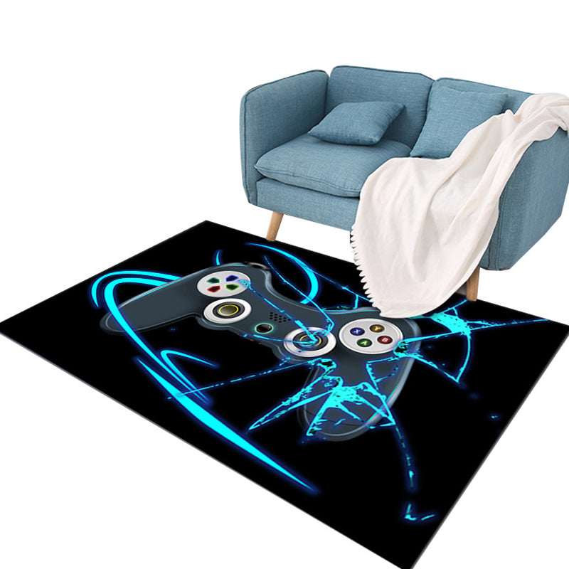 Minimalist Area Carpet Leisure Game Theme Rug Polyester Indoor Rug with Non-Slip Backing