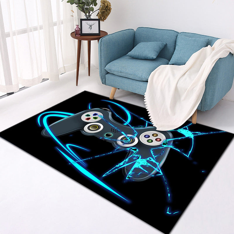 Minimalist Area Carpet Leisure Game Theme Rug Polyester Indoor Rug with Non-Slip Backing