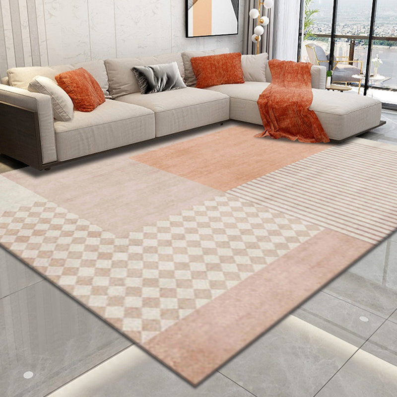 Tapis grume à l'orange léger mélange tapis moderne tapis de support non glipt pour la décoration intérieure