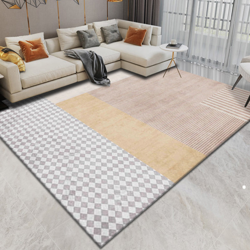 Tapis grume à l'orange léger mélange tapis moderne tapis de support non glipt pour la décoration intérieure