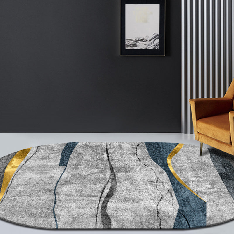 Gold Simple Carpet Blending Graphic Carpet Stain Resistant Carpet for Living Room