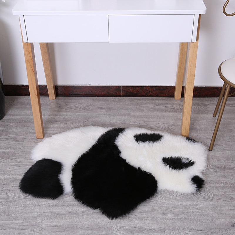Funky Tiger Pattern Rug Faux Fur Indoor Carpet Non-Slip Backing Area Carpet for Living Room