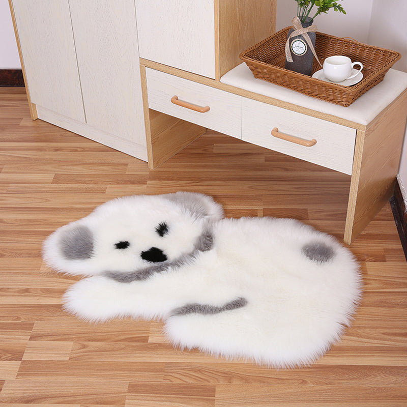 Funky Tiger Pattern Rug Faux Fur Indoor Carpet Non-Slip Backing Area Carpet for Living Room