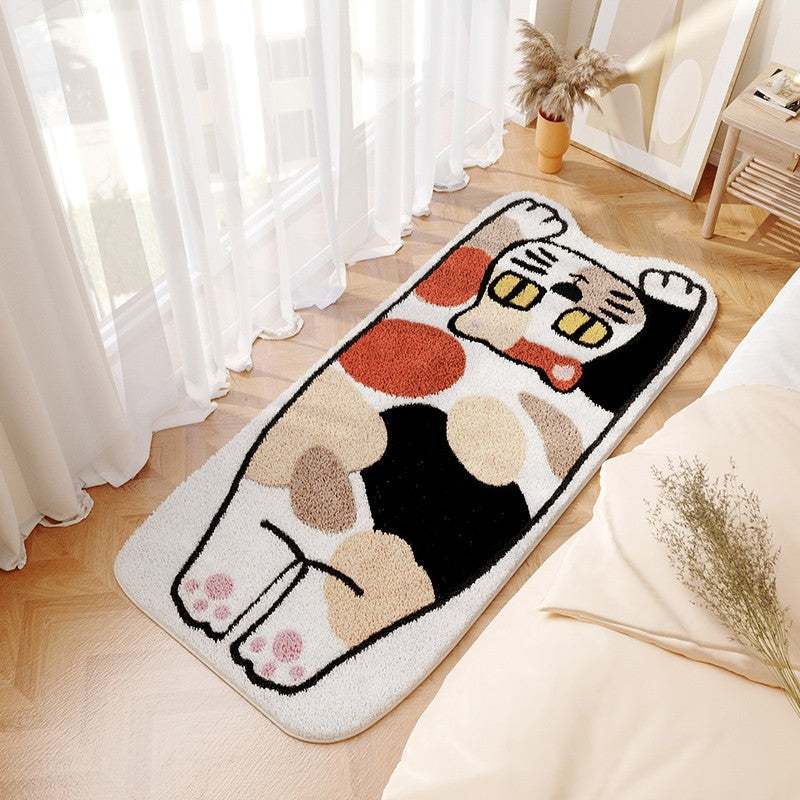 Tapis de tapis de zone lavable à la mode à la mode à la mode à la mode avec support sans glissement