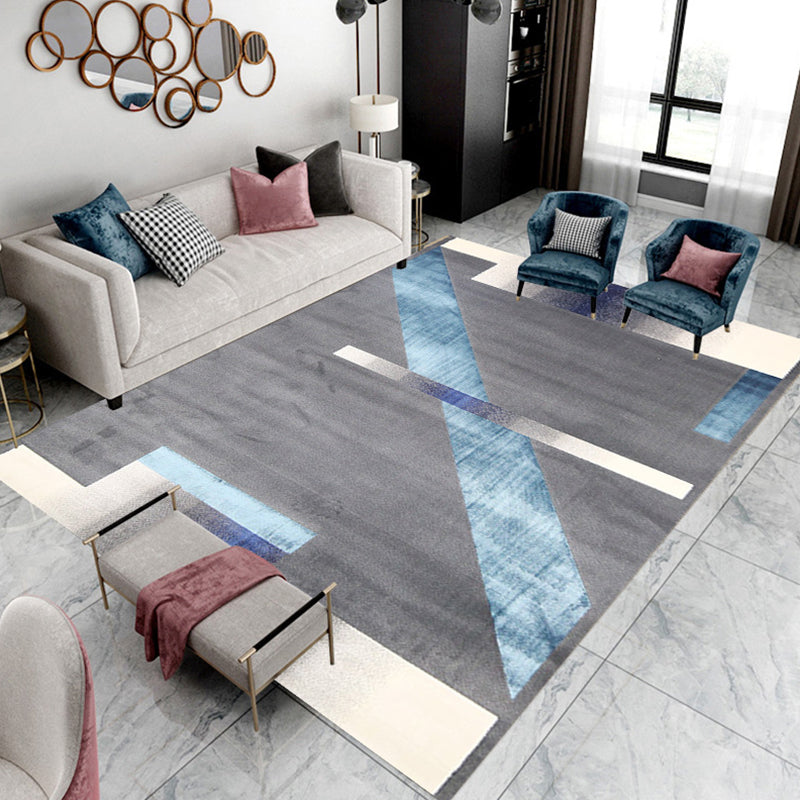 Gold Modern Area Carpet Polypropylene Graphic Carpet Washable Carpet for Living Room