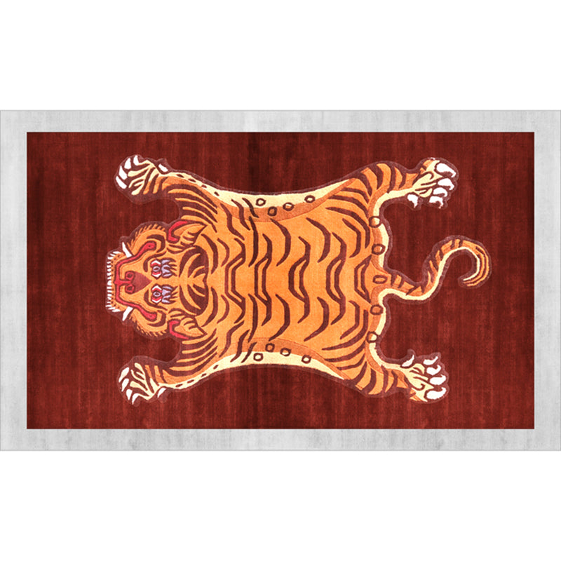 Stilvoller Bereich Teppich Vintage Tiger Muster Fläche Teppich Polyester Anti-Rutsch-Teppich für Wohnkultur