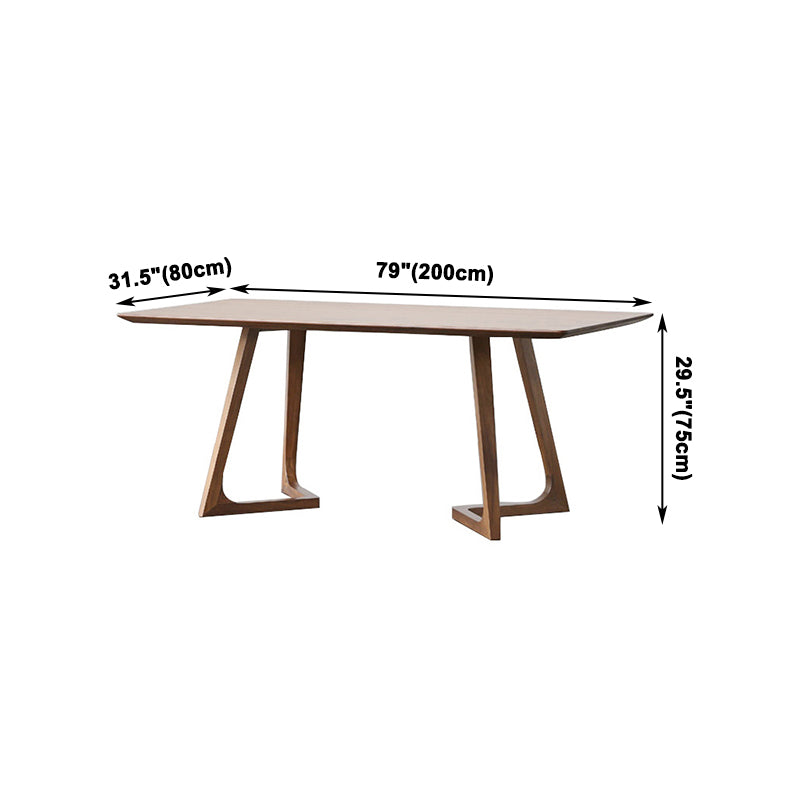 Double Pedestal Home Furniture Pine Solid Wood Rectangle Dining Room Collection