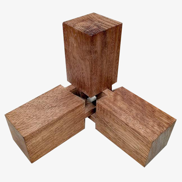 Rechthoek houten kleur eettafel gesinterde stenen tafel halverwege de eeuw met 4 poten