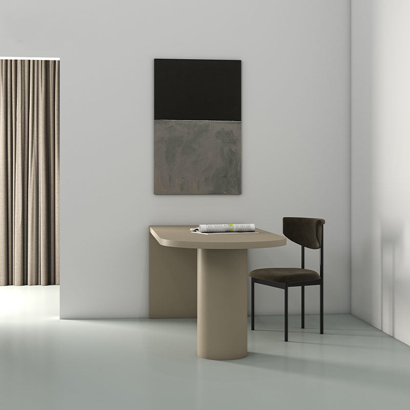 Free Form Solid Wood Four-Color Dining Table Simplicity Double Pedestal Table for Dining Room