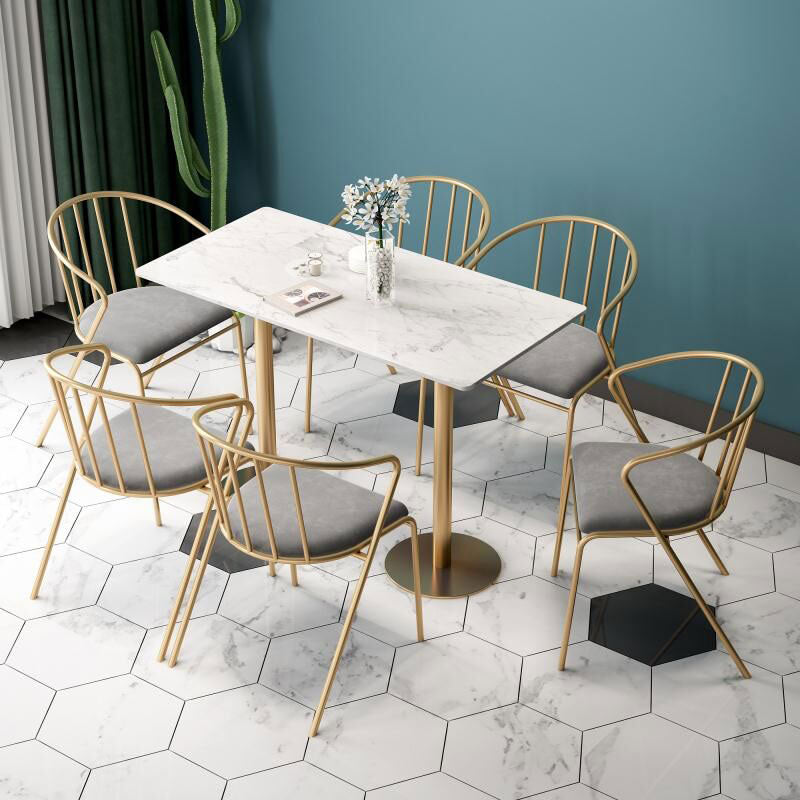 Muebles de lujo tradicionales para el hogar Colección de comedor de piedra para interiores