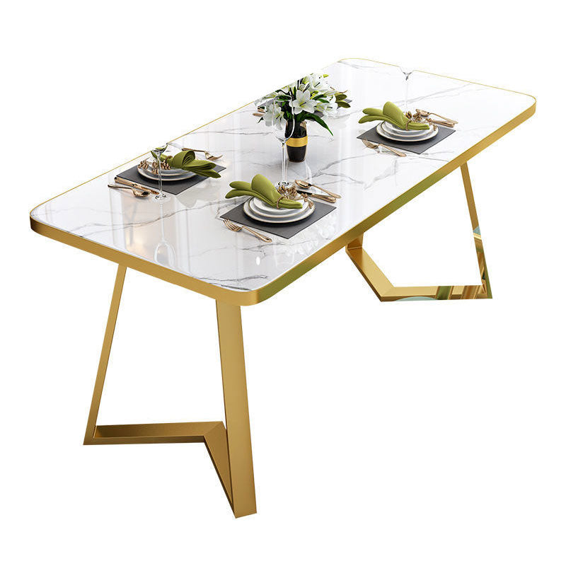 Mesa de comedor de Top White Glam White Mesa de comedor estándar para la cocina
